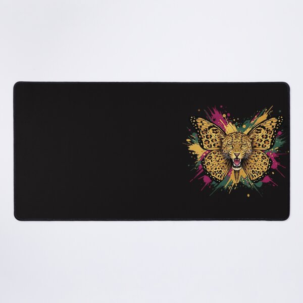 Item preview, Roaring Leopard Butterfly Splatter Art designed and sold by AwesomeBeyondLimits.