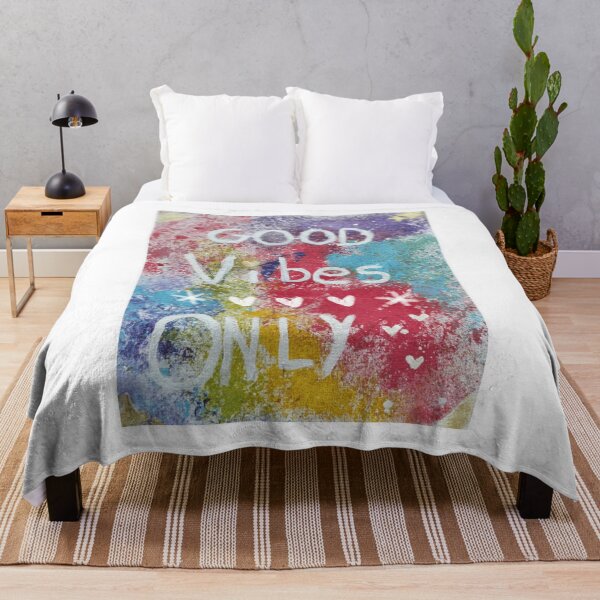 Item preview, Good Vibes Only-Colourful Canvas Painting Design designed and sold by SanjanaArtistic.