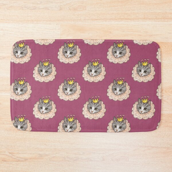 Item preview, Cartoon Cat with Crown and Collar designed and sold by pigeonlovrs.