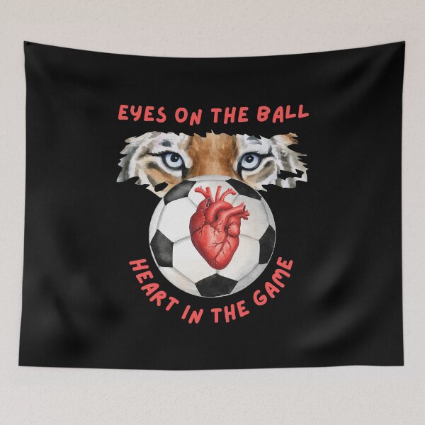 Item preview, Eyes on the Ball Heart in the Game Soccer Football Love designed and sold by SpartanDStore.