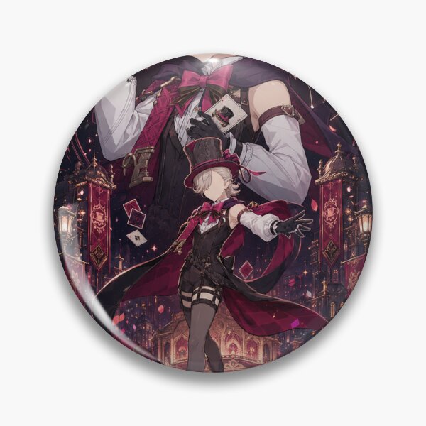 Aperçu de l'œuvre Design de magicien pyromane inspiré de Lyney, style anime fantastique créée et vendue par ijunk.