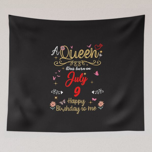 Item preview, A Queen Was Born On July 9 Funny July 9 Birthday Queen Women Design designed and sold by kiralynstration.