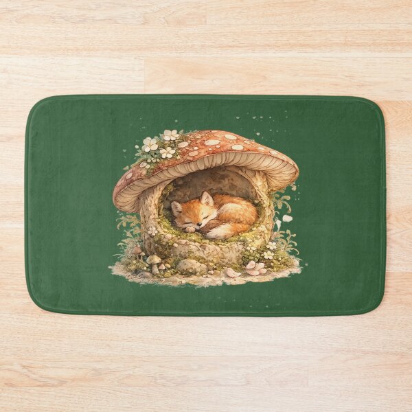 Item preview, Sleeping Fox Mushroom Cottagecore Woodland  designed and sold by MagicMakerPh⭐⭐⭐⭐⭐.