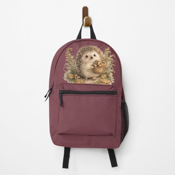 Item preview, Hedgehog with Acorn Basket Autumn Cottagecore designed and sold by MagicMakerPh⭐⭐⭐⭐⭐.