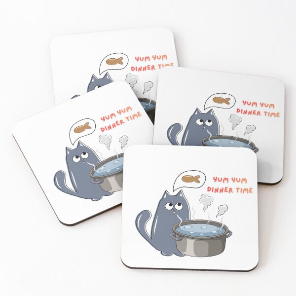 Item preview, Cat Dreaming of Fish - Yum Yum Dinner Time designed and sold by Mazza-mazza.
