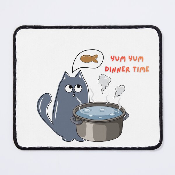 Item preview, Cat Dreaming of Fish - Yum Yum Dinner Time designed and sold by Mazza-mazza.