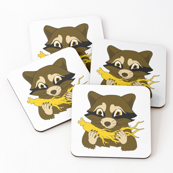 Item preview, Hungry Raccoon With Summer Snack Cute Animal Art designed and sold by Onlydidart.