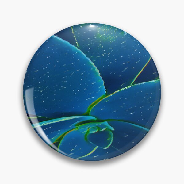 Item preview, Electric Blue and Teal Succulent Macro Digital Painting designed and sold by BalkanBloom.