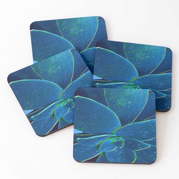Item preview, Electric Blue and Teal Succulent Macro Digital Painting designed and sold by BalkanBloom.