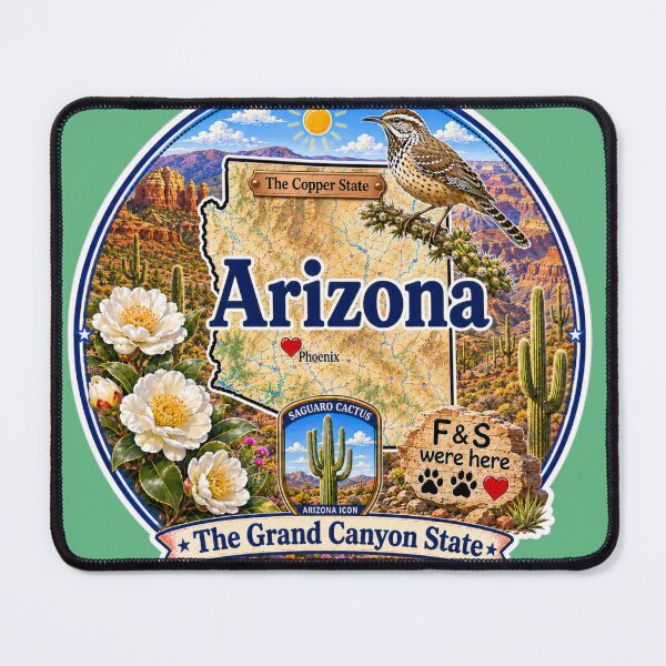 Item preview, Arizona - Collect America with Freckle and Spencer designed and sold by CollectrsCornr.