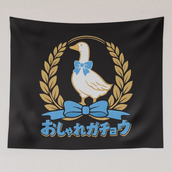 Item preview, Elegant Goose With Blue Ribbon Bow designed and sold by AwesomeBeyondLimits.