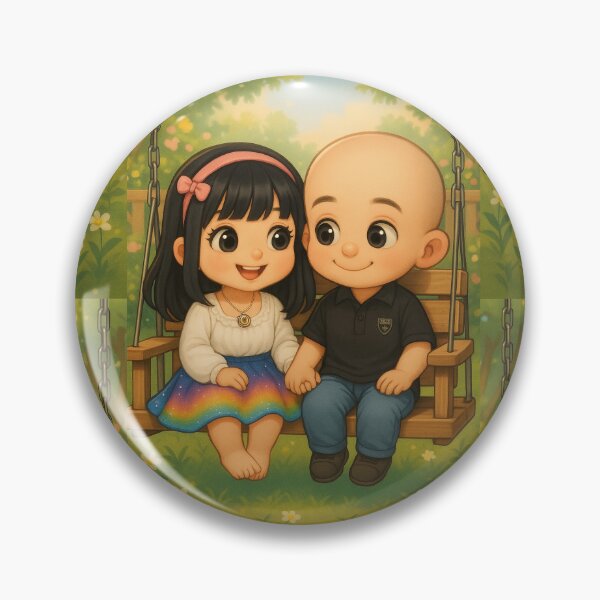 Item preview, Anime comic lovers on a porch swing designed and sold by Personiq Kaleido.