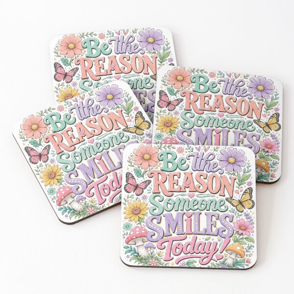 Item preview, Be The Reason Someone Smiles Today Floral Cottagecore Illustration designed and sold by LunaPixelStudio.