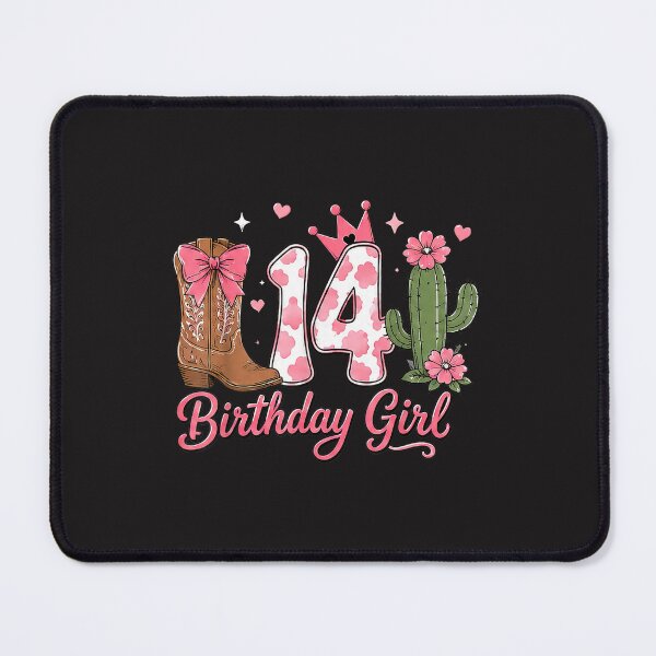 Item preview, 14th Birthday Girl Cowgirl Coquette Bow Western 14 Years Old Design designed and sold by kiralynstration.