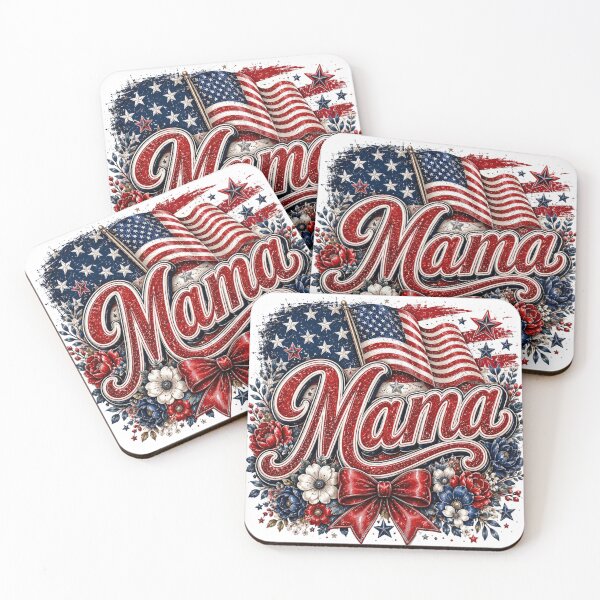 Item preview, Mama Red White and Blue Patriotic Floral Design designed and sold by LunaPixelStudio.