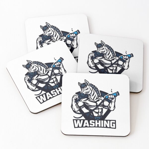 Item preview, Strong Washing Zebra Mascot Design designed and sold by MystiColo.