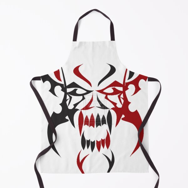 Item preview, Evil Red and Black Tribal Demon Mask – Fierce Symmetrical Tattoo Art designed and sold by RaresS.
