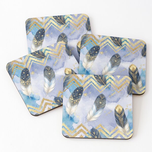 Item preview, Watercolour Feather Chevron – Boho Collection  designed and sold by JacquiTaylorArt.
