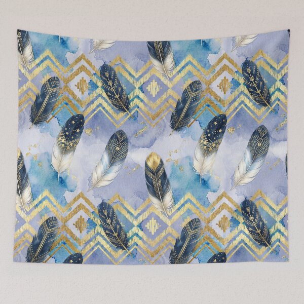 Item preview, Watercolour Feather Chevron – Boho Collection  designed and sold by JacquiTaylorArt.