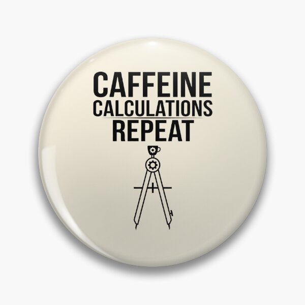 Item preview, Caffeine Calculations Repeat Math Compass Design designed and sold by Amr Darwish Graphic designer.