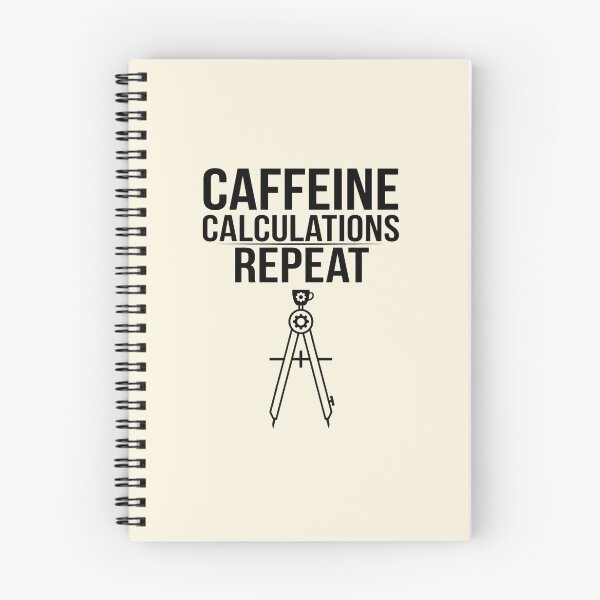Item preview, Caffeine Calculations Repeat Math Compass Design designed and sold by Amr Darwish Graphic designer.