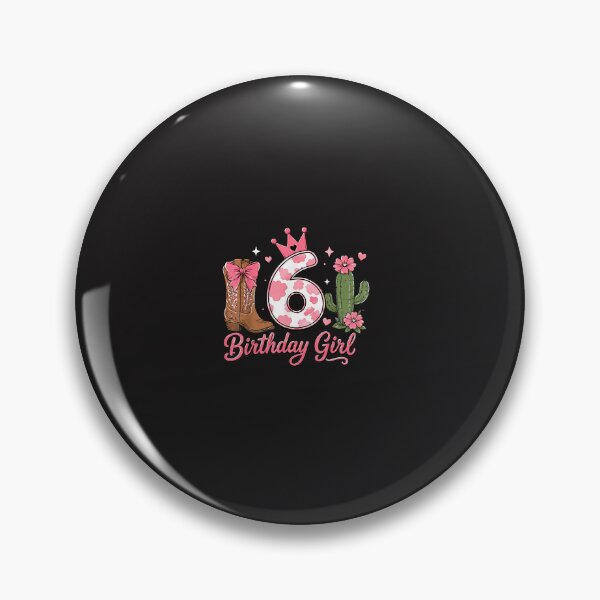 Item preview, 6th Birthday Girl Cowgirl Coquette Bow Western 6 Years Old Designn designed and sold by kiralynstration.