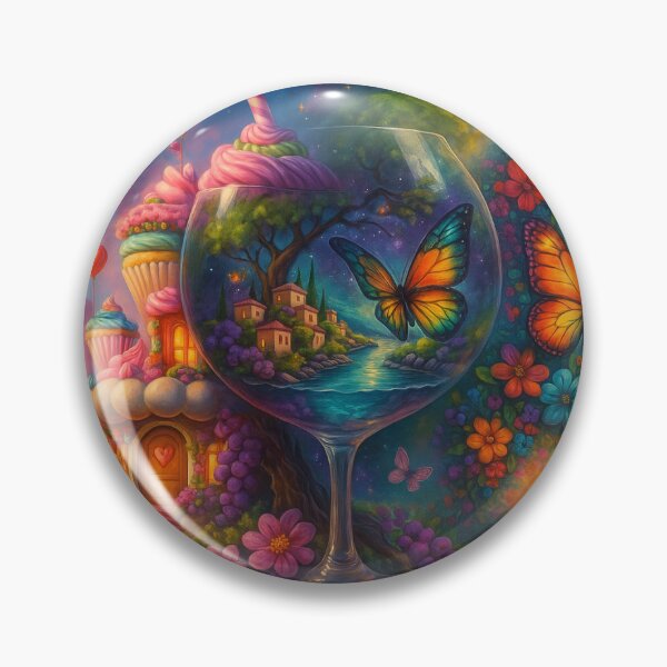 Item preview, Magical fantasy land with butterflies, hearts and flowers designed and sold by Personiq Kaleido.