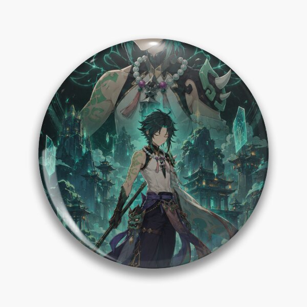 Item preview, Xiao Inspired Emerald Yaksha Anime Game Design designed and sold by ijunk.