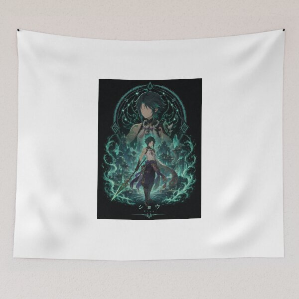 Item preview, Xiao Inspired Emerald Yaksha Anime Game Design designed and sold by ijunk.