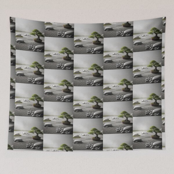 Item preview, Bonsai Harmony in a Zen Rock Garden designed and sold by EchoWave11.