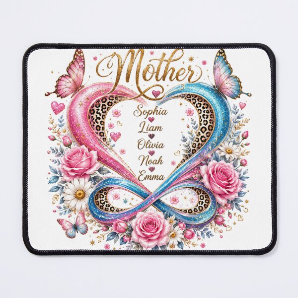 Item preview, Mother Infinity Heart Personalized Floral Illustration designed and sold by LunaPixelStudio.