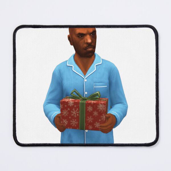 Item preview, Vic holding Christmas present designed and sold by angelicamstore.