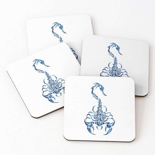 Item preview, Electric Blue Flame Tribal Scorpion – Stylized Venomous Arachnid Art designed and sold by RaresS.