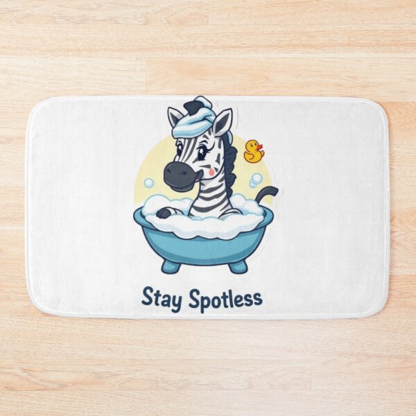 Item preview, Stay Spotless Zebra Bath Design designed and sold by MystiColo.
