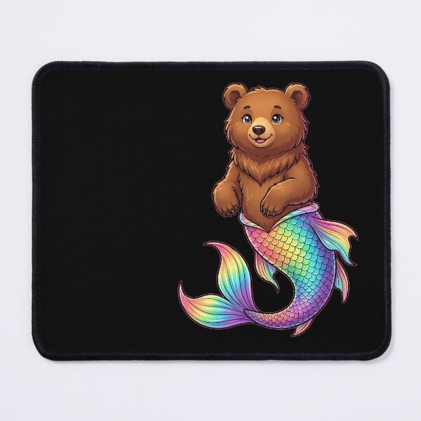 Item preview, Cute Bear Mermaid Fantasy Animal designed and sold by Rexusstain.