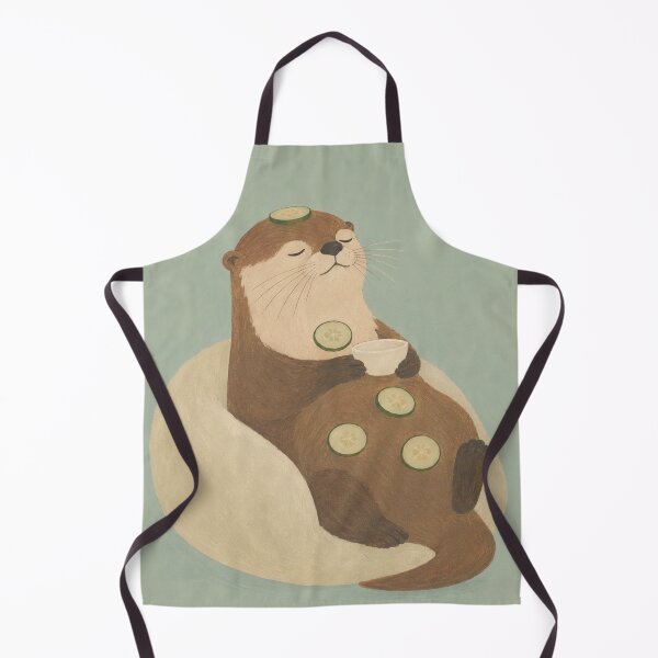 Item preview, Cute Wholesome Spa Day Relaxing Otter designed and sold by bosamji.