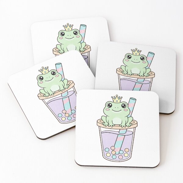 Item preview, Frog Bubble Tea Art - Kawaii Chibi Boba Design designed and sold by Exquisite Design Studio „Paculówka”.