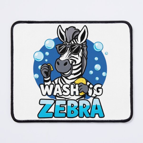 Item preview, Cool Washing Zebra Cartoon Design designed and sold by MystiColo.