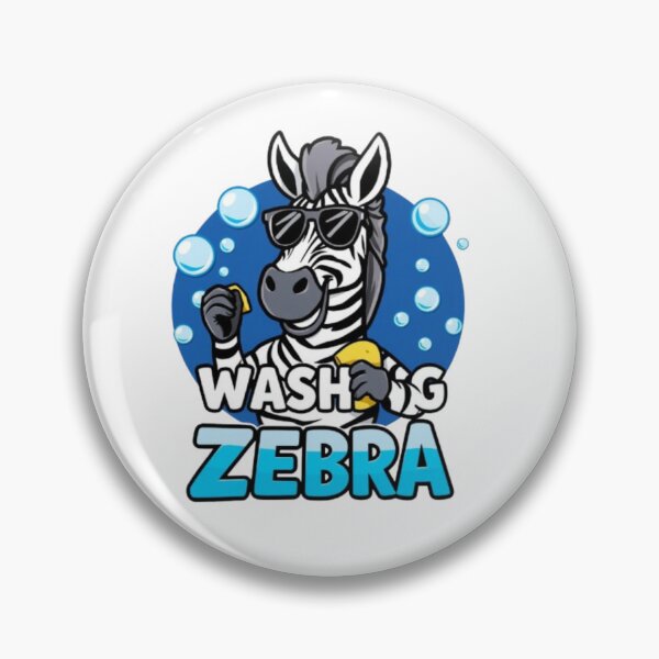 Item preview, Cool Washing Zebra Cartoon Design designed and sold by MystiColo.