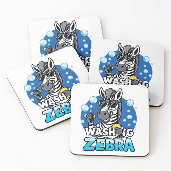 Item preview, Cool Washing Zebra Cartoon Design designed and sold by MystiColo.