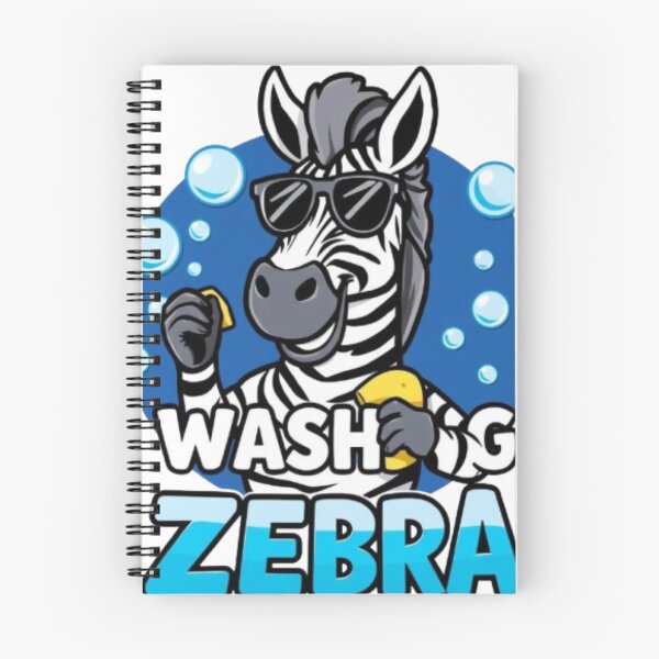 Item preview, Cool Washing Zebra Cartoon Design designed and sold by MystiColo.