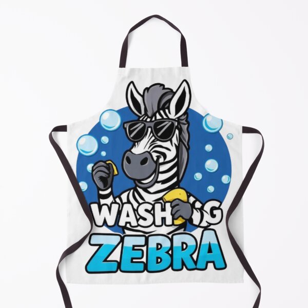 Item preview, Cool Washing Zebra Cartoon Design designed and sold by MystiColo.