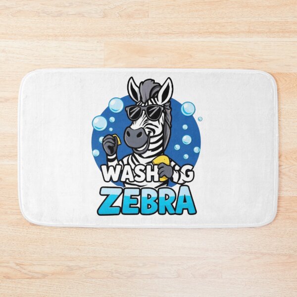 Item preview, Cool Washing Zebra Cartoon Design designed and sold by MystiColo.