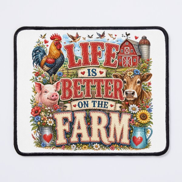 Item preview, Life Is Better On The Farm Rustic Country Illustration designed and sold by LunaPixelStudio.