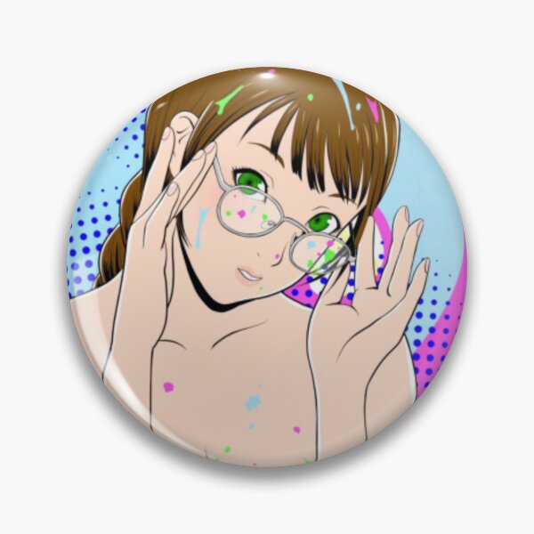 Item preview, Megane Glasses Anime Girl Abstract Color Splatter designed and sold by Svattlan.