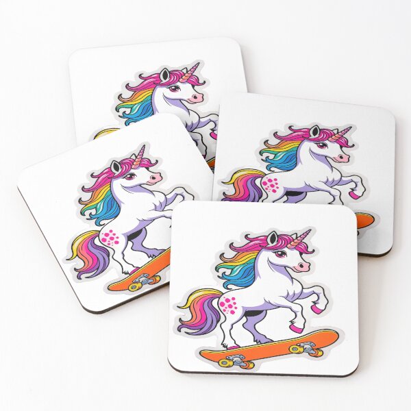Item preview, Rainbow Unicorn Skateboard Adventure designed and sold by Artisan Finds Online.