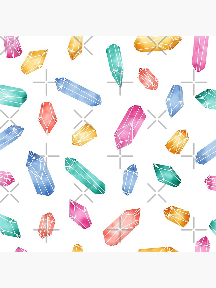 Crystals pattern - White2 by PrintablesP