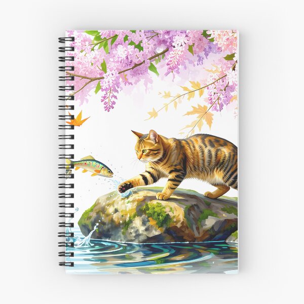 Item preview, Tabby Cat Fishing in a Pond designed and sold by M-Y-A-R-T-.