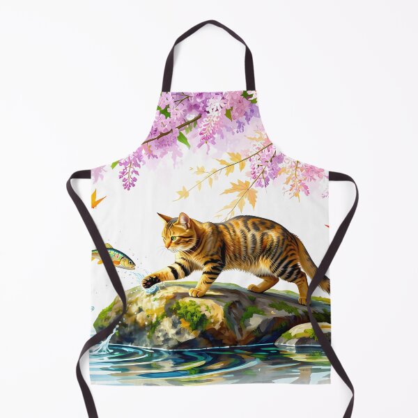 Item preview, Tabby Cat Fishing in a Pond designed and sold by M-Y-A-R-T-.