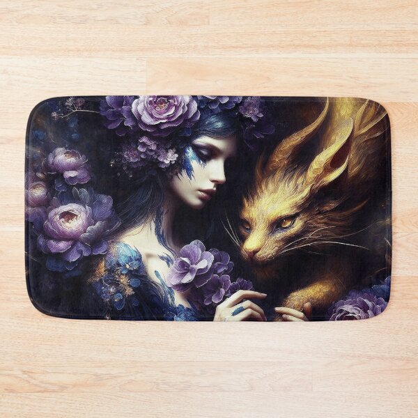 Item preview, Flowers Lady and Gold Dragon designed and sold by RaF71PrO.